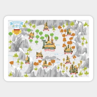 Transylvania Pictorial Map Sticker